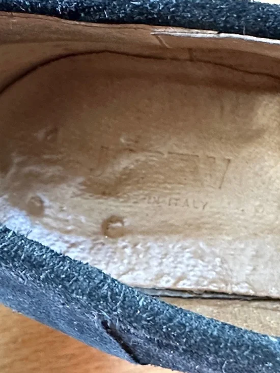 Vintage J. Crew Black Suede Lace-Up Block Heel shoes - Picture 7 of 15